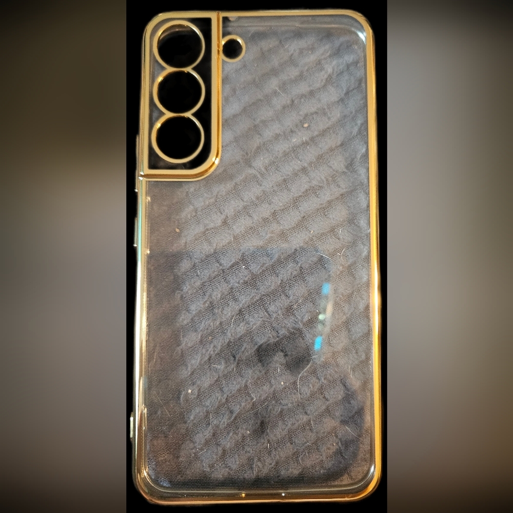 Gold and Clear Phone Case Samsung Galaxy S22 5G